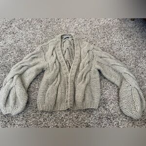 Rumored Mimi Cardigan Knit in Oat Small